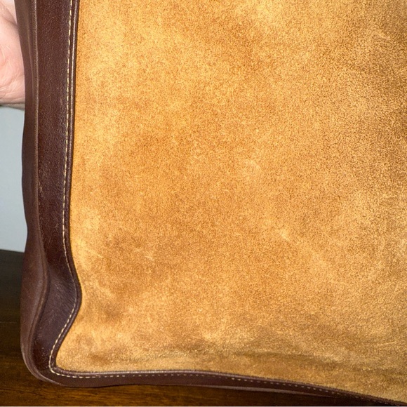 Coach Vintage Leather and Suede Tote Shoulder Bag Brown No L OP-9424 - Picture 8 of 14